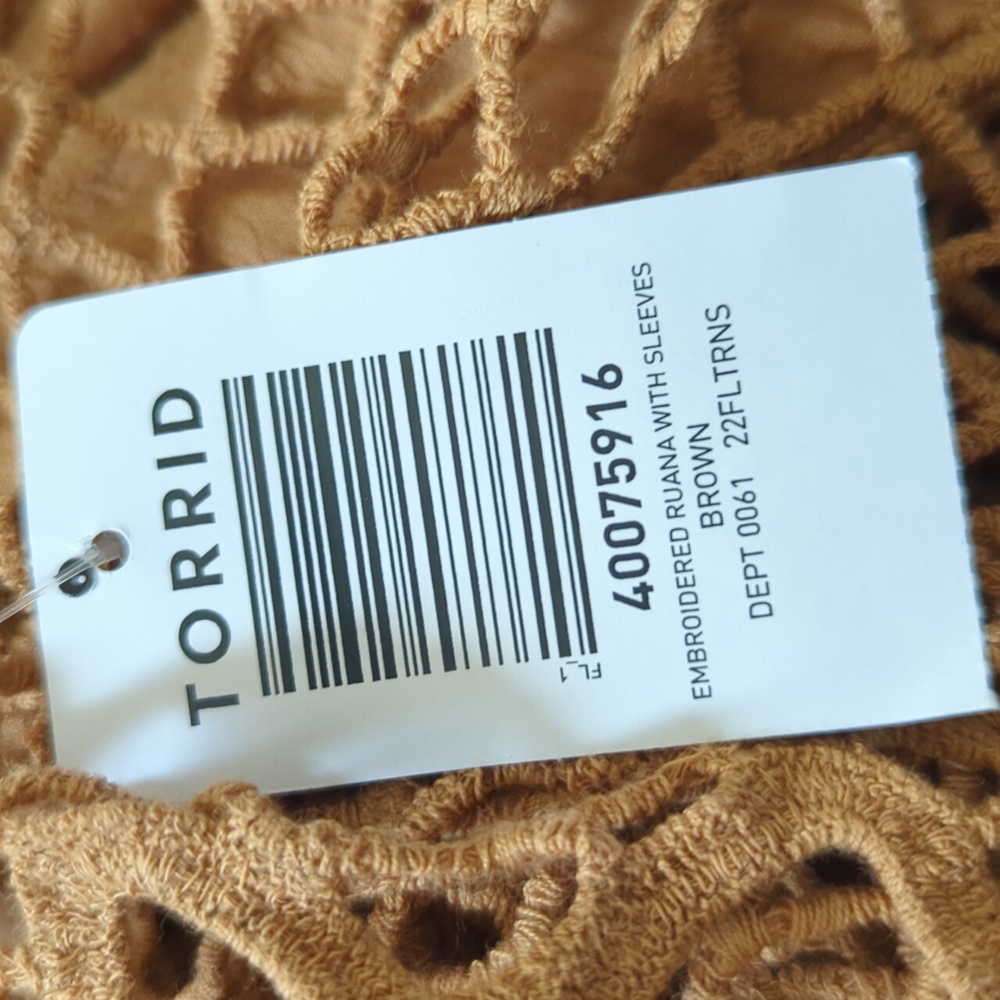 Torrid Embroidered Ruana With Sleeves - Picture 16 of 16